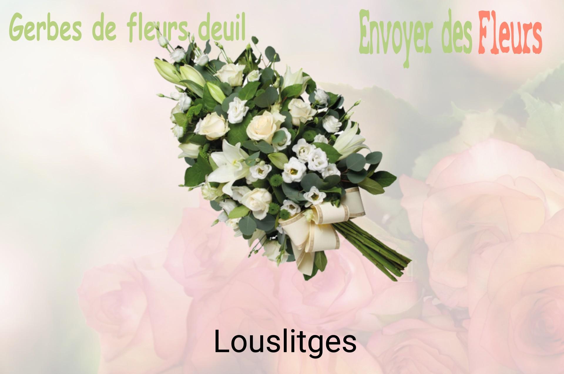 Gerbe de fleurs de deuil livrée à Louslitges